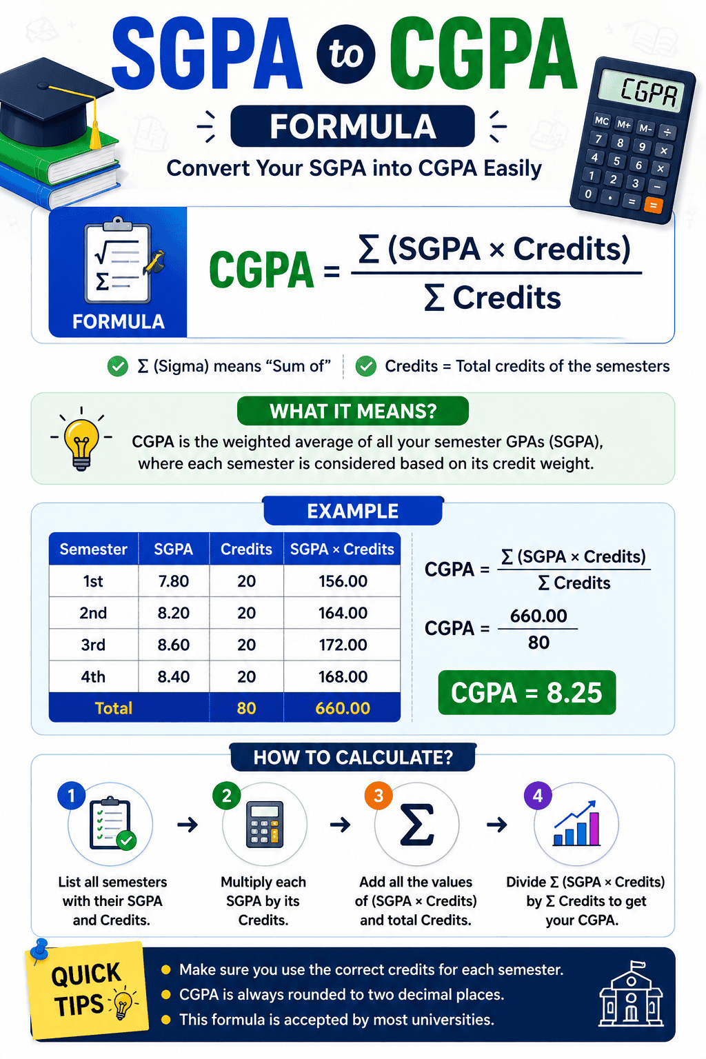 SGPA to CGPA Formula